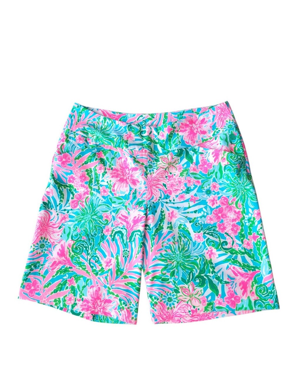 Lilly Pulitzer Luxletic Reid Shorts 9" in Leaf It Wild Size 12